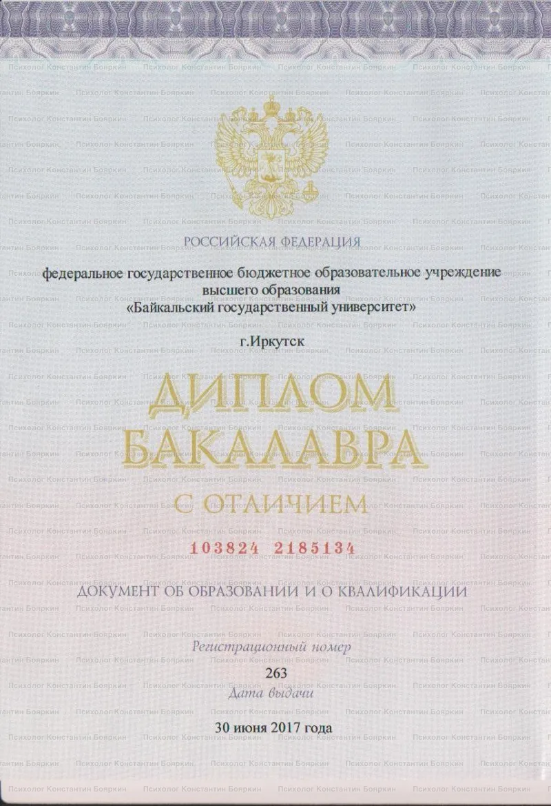 Диплом бакалавра с отличием